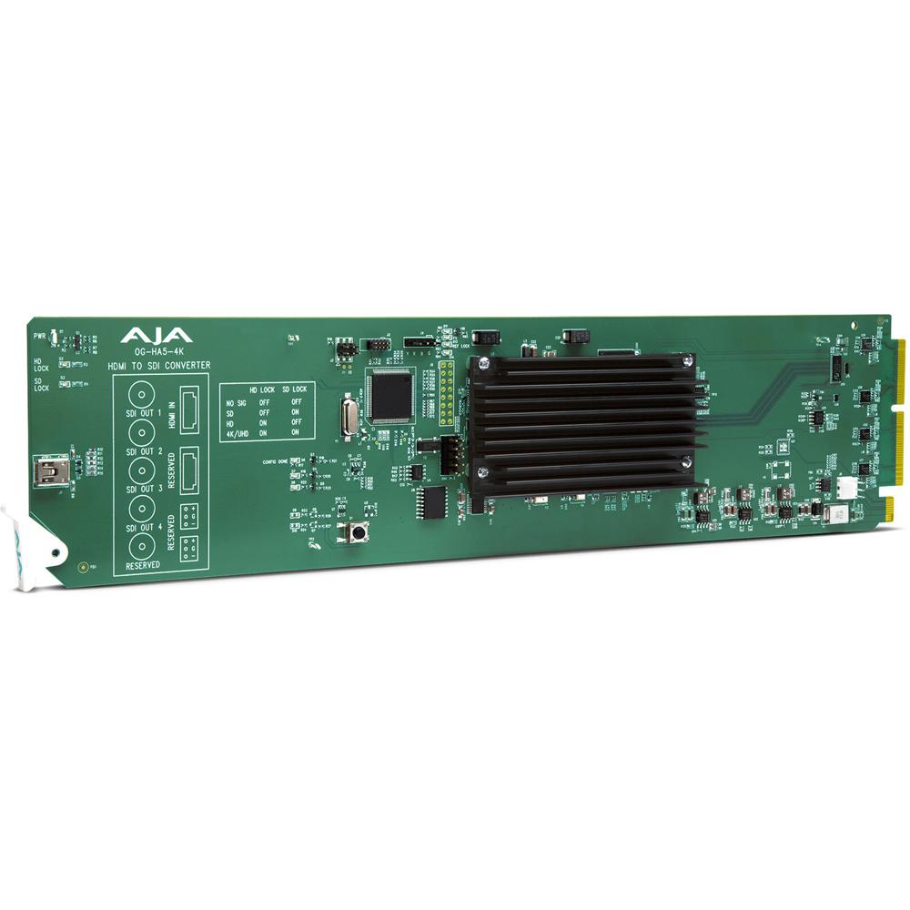 AJA OG-HA5-4K Convertidor HDMI 2.0 a 3G-SDI con 4 Salidas 3G-SDI, Compatible con DashBoard