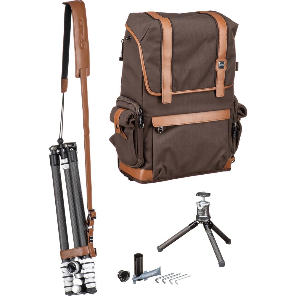 Gitzo Tripode de Viaje de Carbono Legende Series 1 con Cabezal de Bola y Correa de Cuero