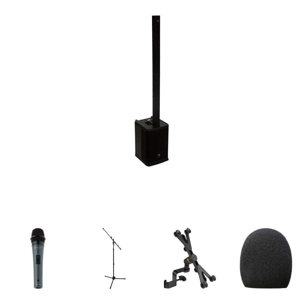 JBL PRX ONE Sistema de Sonido PA Todo en Uno 2000W con Micrófono y Soporte
