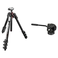 Manfrotto Trípode de Carbono MT055CXPRO4 con Cabezal de Video 128RC - Capacidad de Carga