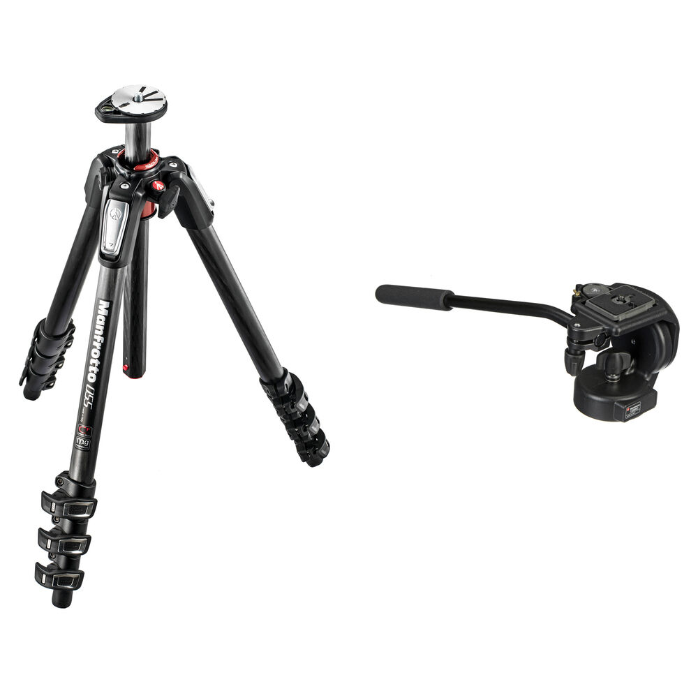 Manfrotto Trípode de Carbono MT055CXPRO4 con Cabezal de Video 128RC - Capacidad de Carga
