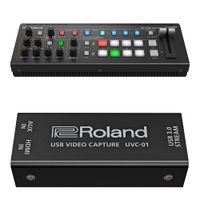 Roland V-1HD+ Switcher y UVC-01 Kit de Captura USB - Conmutador de Video HDMI Compacto 4 x