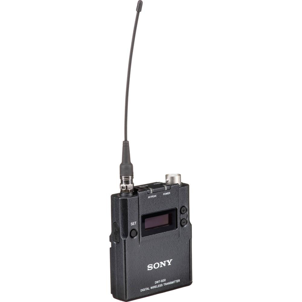 Sony DWT-B30 Transmisor Inalámbrico Digital Bodypack 470-616 MHz, 6.5 Horas de Batería,