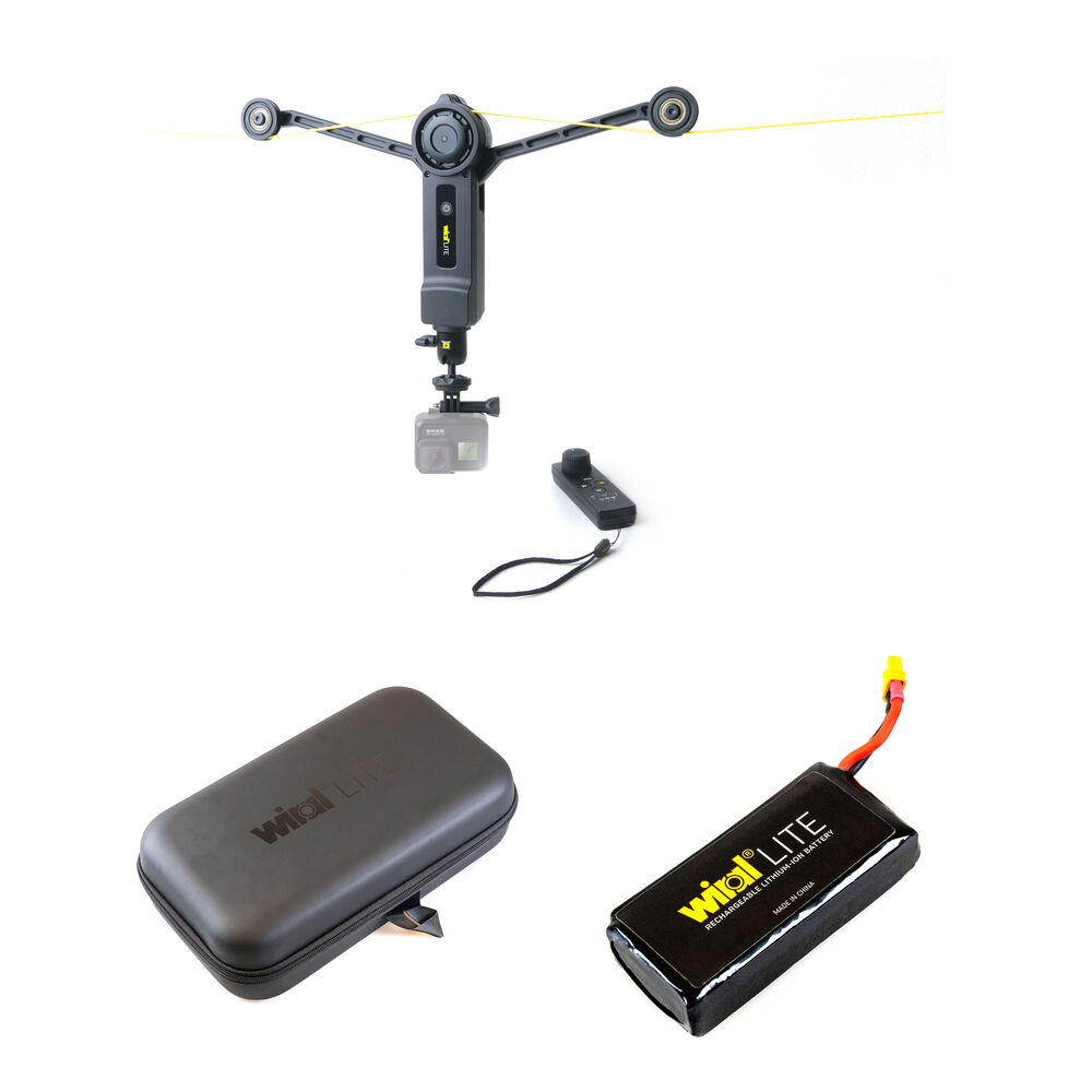 WIRAL LITE Sistema de Cable Cam con Batería de Repuesto y Estuche de Viaje - Soporta Cám