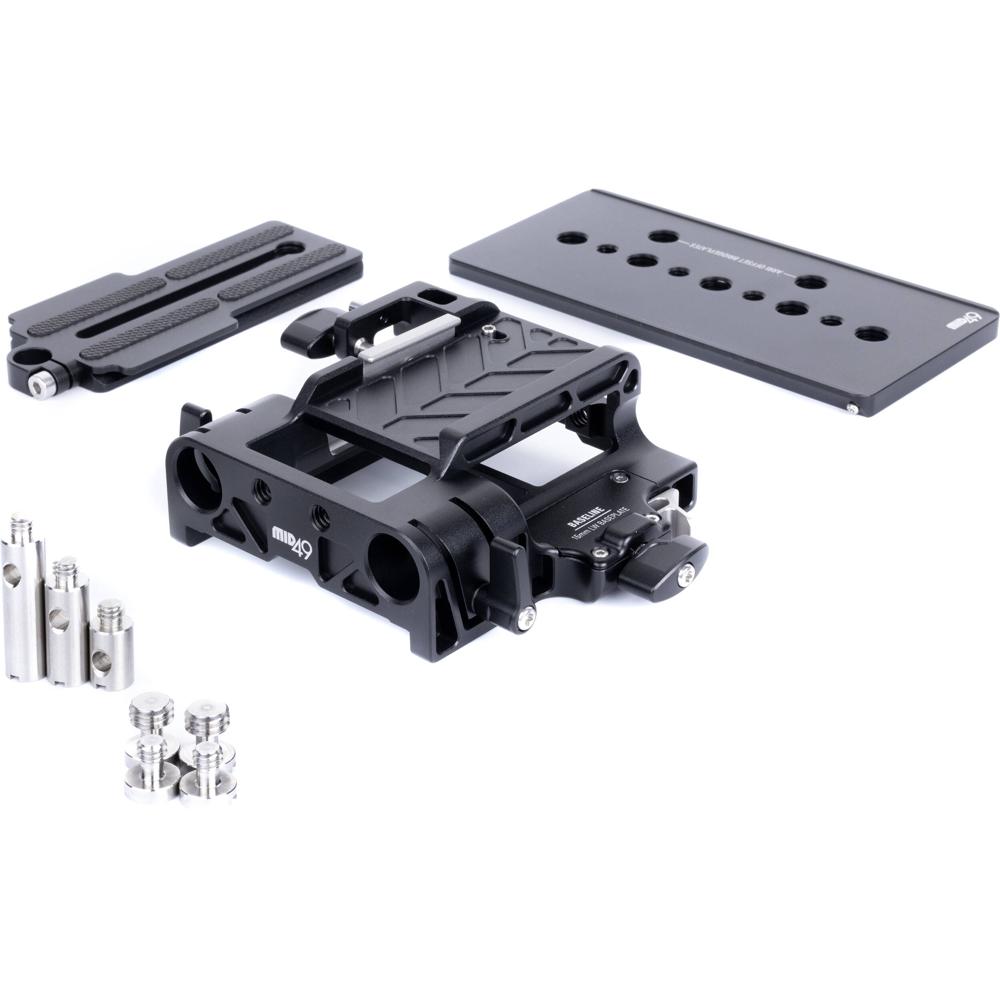 MID49 Baseplate 15mm LW para cámaras Canon, Blackmagic Design y Kinefinity
