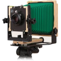Intrepid Cámara 4 x 5 View Camera Verde - Compacta y Ligera, Extensión de 11.8""