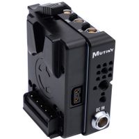 MUTINY Power + IO para FREEFLY Ember V-Mount, Conector de 11 a 17V, CNC Machined