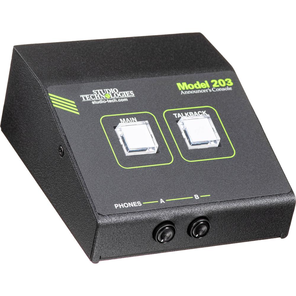 Studio Technologies Consola de Anunciador Modelo 203 - Diseño Compacto con Salidas Main y