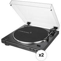 Audio-Technica Tocadiscos Automático AT-LP60XBT-USB-BK Bluetooth y USB, Negro