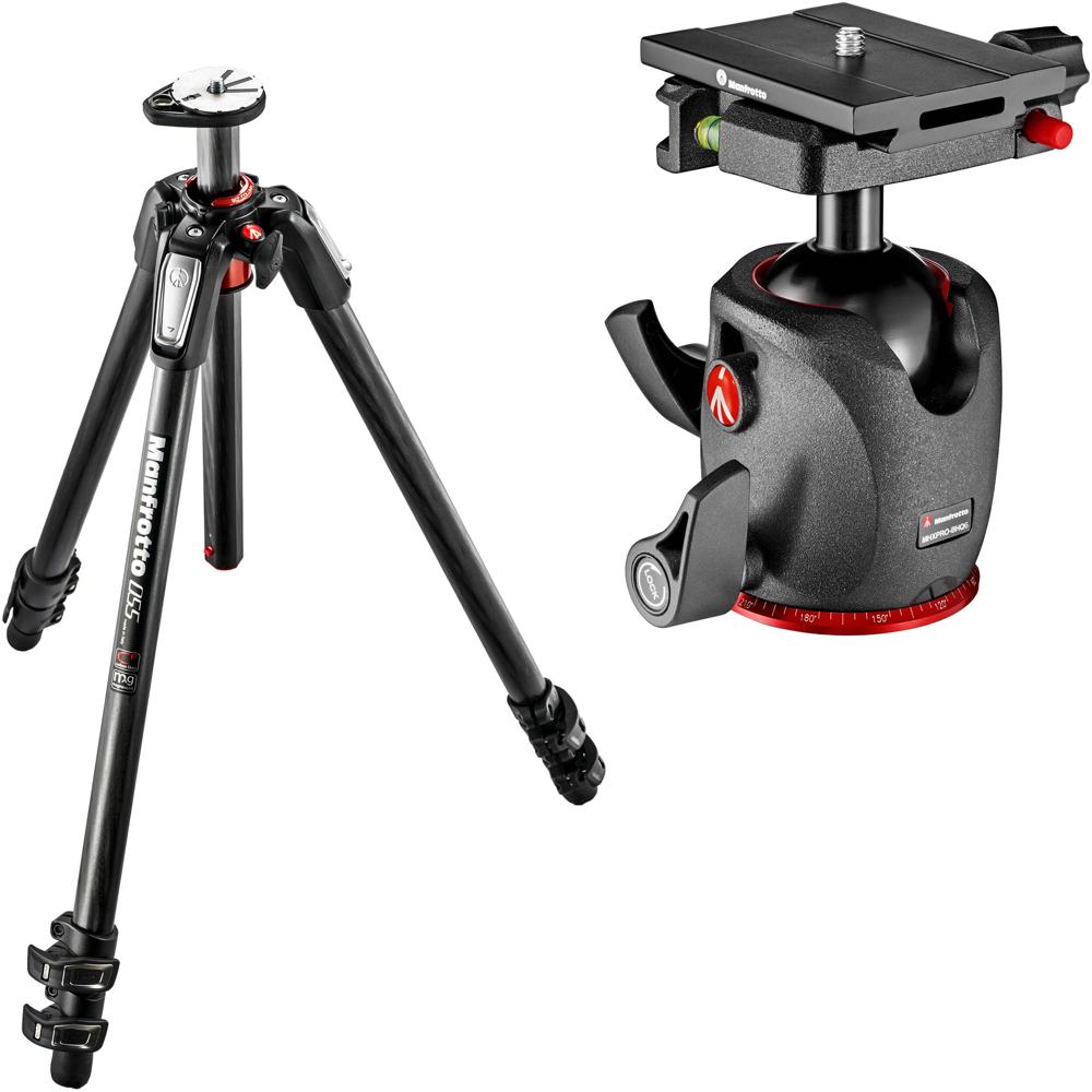 Manfrotto Tripode de Carbono MT055CXPRO3 con Cabezal de Bola XPRO de Magnesio