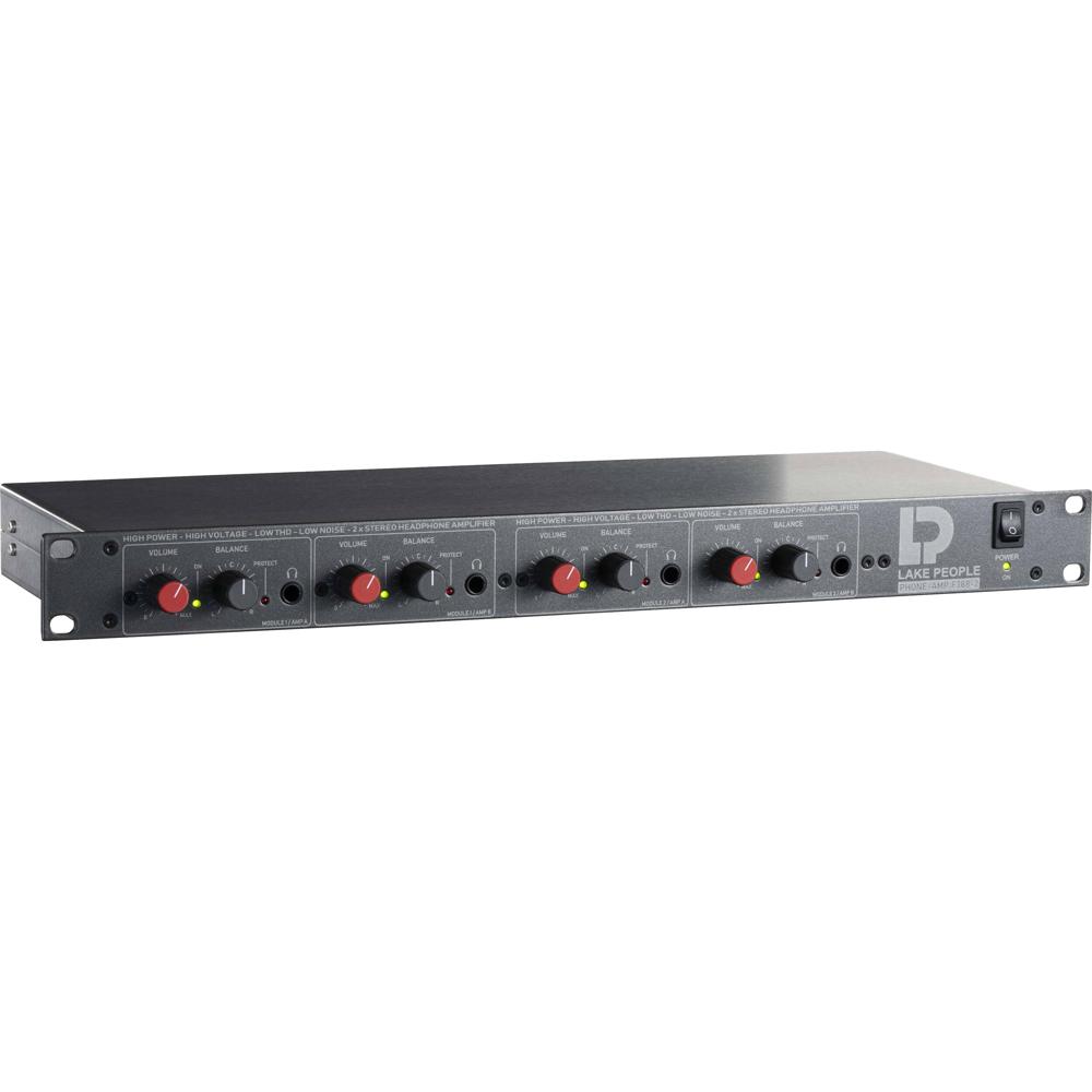 Lake People F388-2-Q Amplificador de Auriculares 4 Canales, Soporta Auriculares de 16 a 60