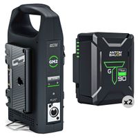 Anton/Bauer Titon Micro 90 Kit de 2 Baterías con Cargador Doble GM2 (Gold Mount) - 2 x 98