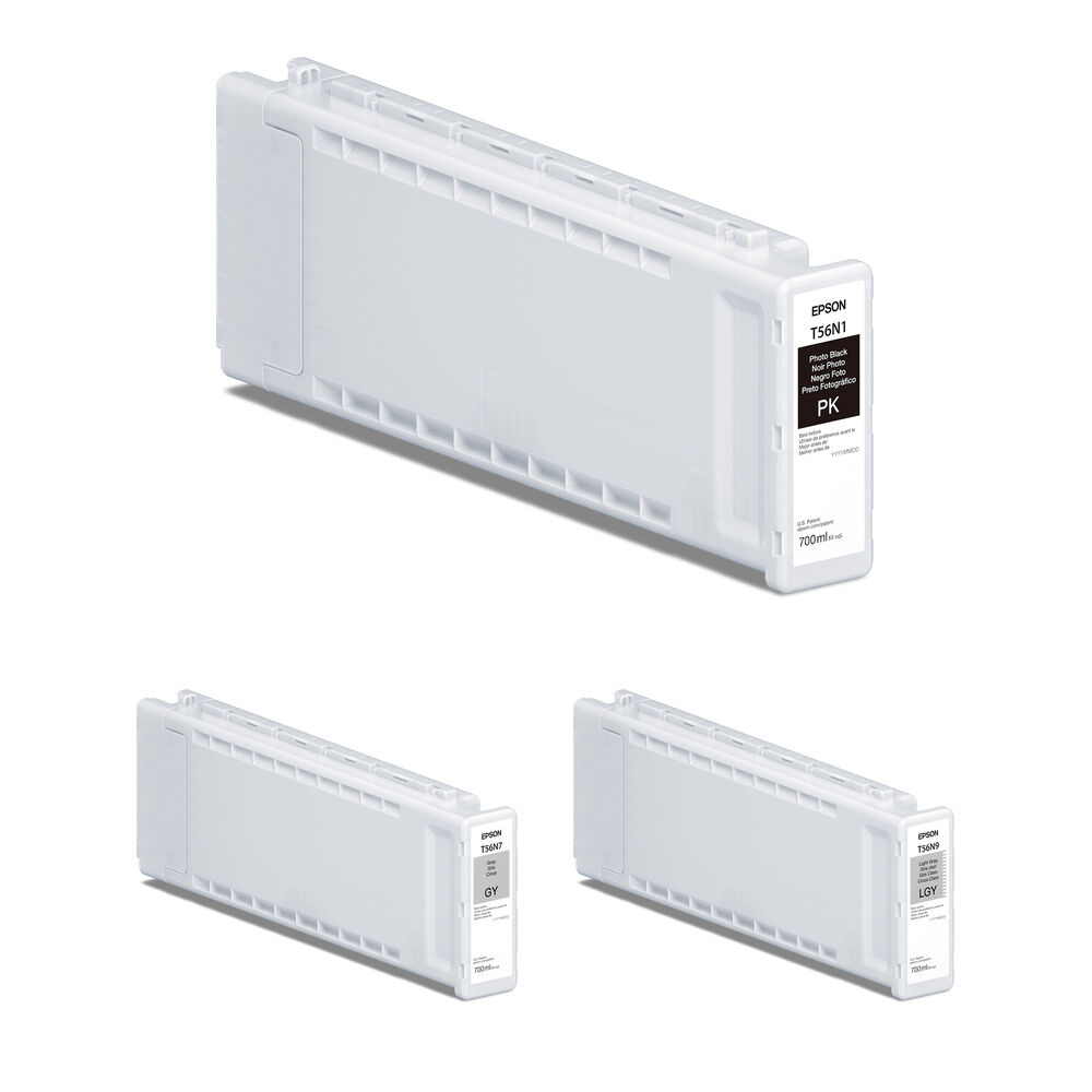 Epson T56N Kit de Cartuchos de Tinta UltraChrome PRO10 (700mL) - Photo Black, Gray, Light