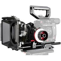 CAME-TV Kit de Matte Box y Follow Focus para Canon EOS C200 - Incluye Manija Superior, Bas
