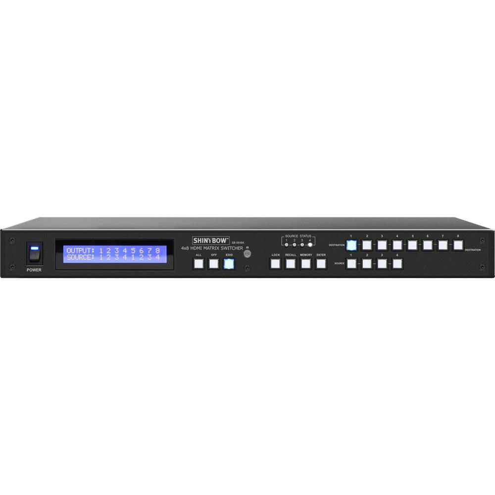 Shinybow Matriz HDMI 4 x 8 UHD 4K SB-5688 con Control Remoto IR