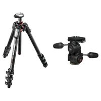 Manfrotto Tripode de Carbono MT055CXPRO4 con Cabezal 808RC4 3 Vías - Capacidad de Carga 1