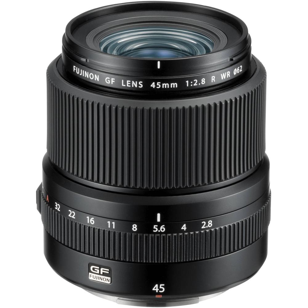 FUJIFILM GF 45mm f/2.8 R WR Lens - Montura G, Abertura f/2.8 a f/32, Sellado contra polvo