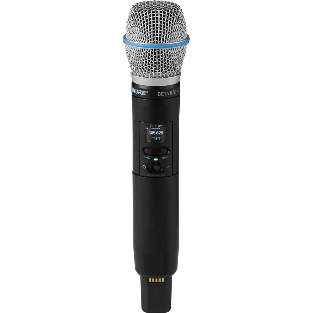 Shure SLXD2+ Transmisor Inalámbrico de Mano con Cápsula Beta 87A Supercardioide