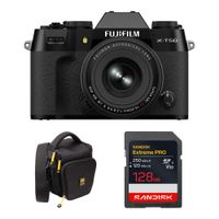 FUJIFILM X-T50 Cámara Sin Espejo con Lente XF 16-50mm f/2.8-4.8 y Accesorios Básicos