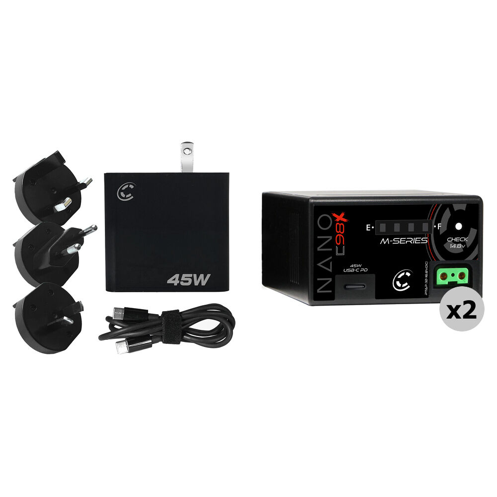 Core SWX Kit de Baterías NANO-C98X BP-A-Type con Cargador XPD-45 - 2 Baterías 98Wh 6600m