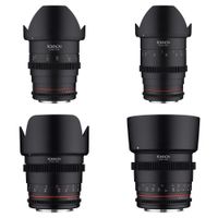 Rokinon Lentes Cine DSX 24, 35, 50 & 85mm T1.5 Canon EF - Montura Sellada, Iris de 9 Palas
