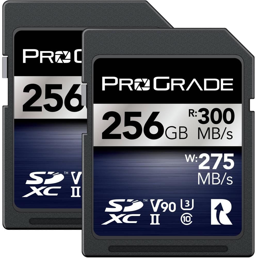 ProGrade Digital Tarjeta de Memoria 256GB UHS-II SDXC Iridium (Paquete de 2) - Velocidades