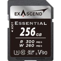 Exascend Tarjeta de Memoria SDXC 256GB Essential UHS-II V90 - 300 MB/s Lectura, 260 MB/s E
