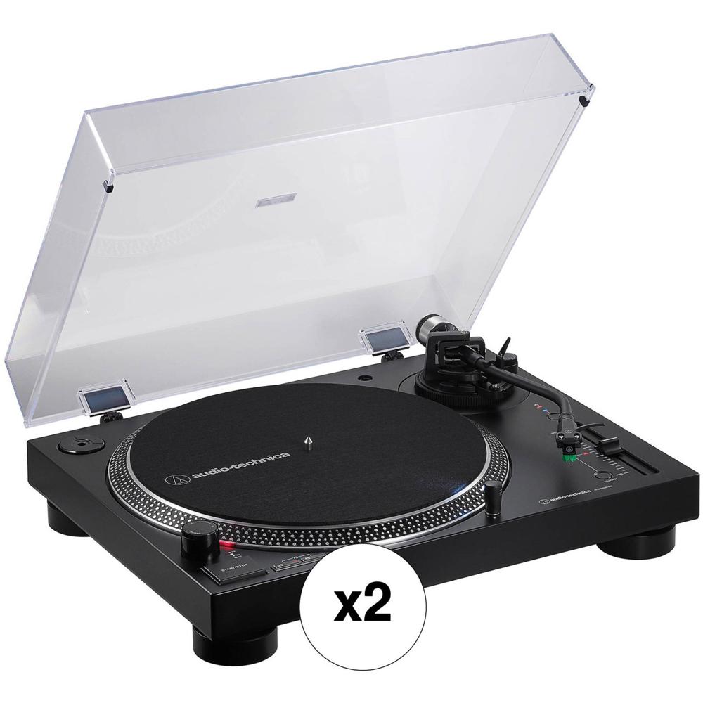 Audio-Technica Tocadiscos AT-LP120XBT-USB con USB y Bluetooth, Negro, Manual, Preamp Integ