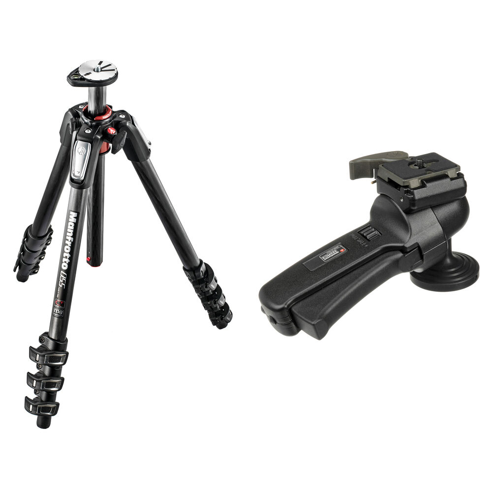 Manfrotto MT055CXPRO4 Trípode de Carbono con Cabezal de Bola 322RC2, Capacidad de Carga 1