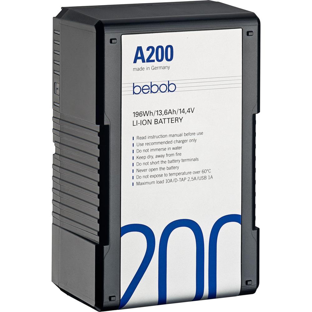 Bebob A200 Batería Li-Ion Gold Mount 14.4V 196Wh con D-Tap y USB