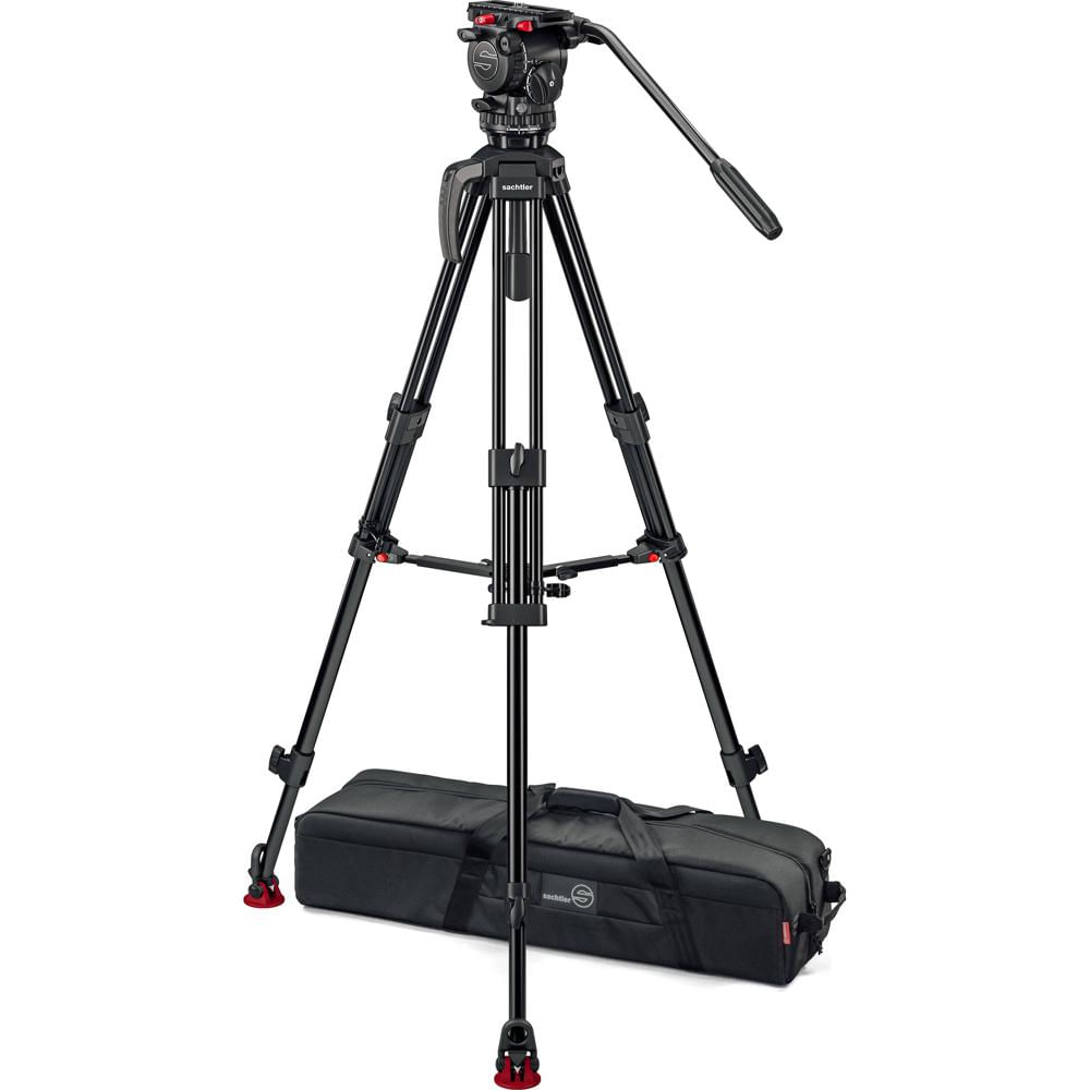 Sachtler Tripode de Aluminio 75/2 Mark II con Cabezal Fluido FSB 6 MK II y Esparcidor de N