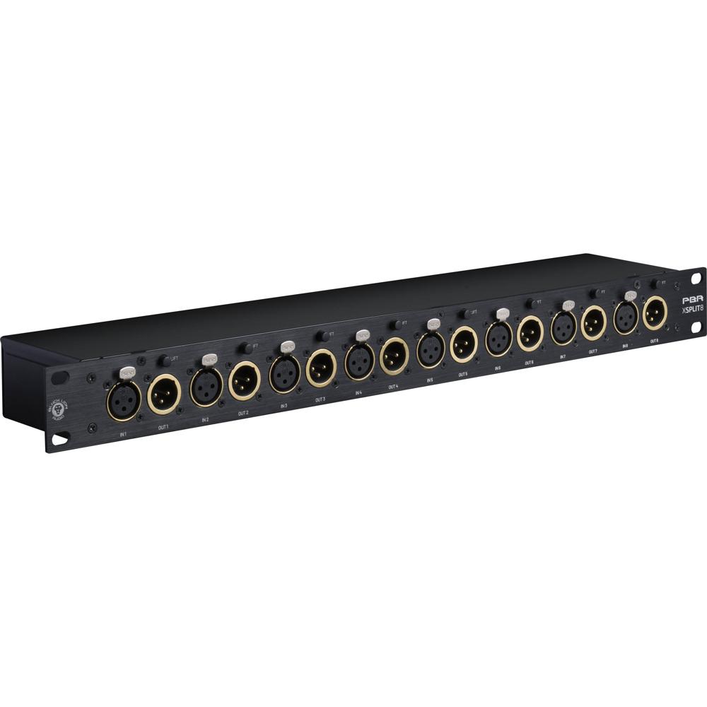 Black Lion Audio PBR XSplit8 Splitter XLR Pasivo 8 Canales con Salidas Aisladas y Directas