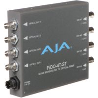 AJA FiDO-4T-ST Mini Converter 3G-SDI a ST Fiber, Cuatro Entradas 3G-SDI, Salidas de Fibra