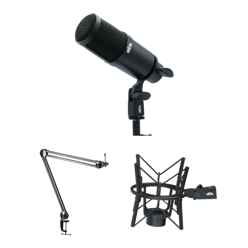 Heil Sound Micrófono Dinámico Supercardioide PR 30 con Shockmount y Brazo Articulado