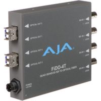 AJA FiDO Mini Converter Quad-Channel 3G-SDI a LC Fiber - Resolución Ultra HD 4K, 4 Entrad