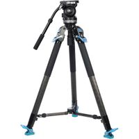 Sirui Trípode de Carbono SVT75 con Cabezal Fluido VHS10 - Capacidad de Carga 22 lb, Altur