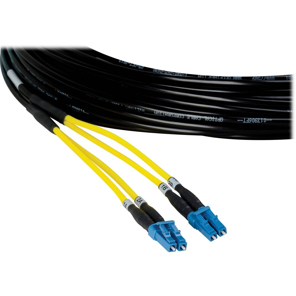 Camplex Cable Táctico de Fibra Óptica de 2 Canales LC Monomodo 500' - Resistente a Corte