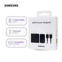 Cargador Samsung Original USB-C 25W de Carga Rápida con Cable Negro