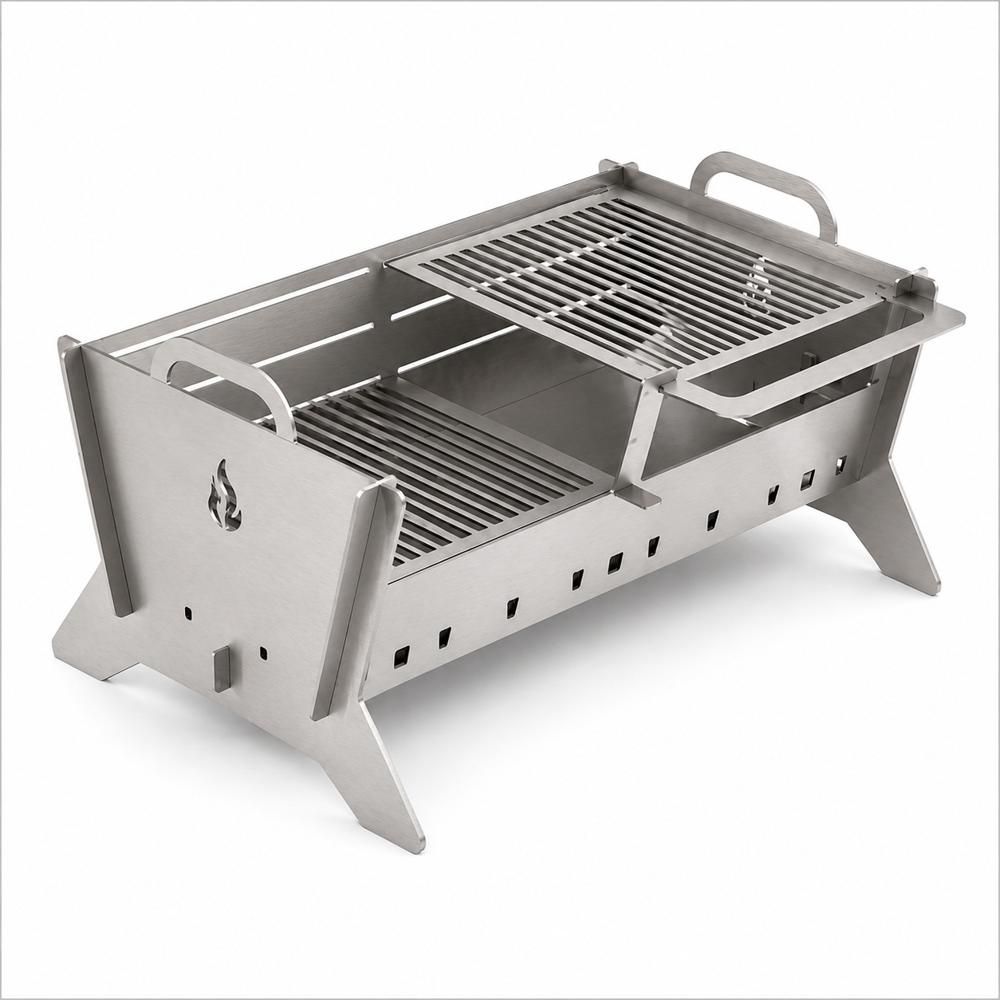 Parrilla Portatil Alpina Chef de Acero Inox