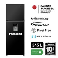 Refrigeradora Panasonic Top Freezer 345 L Negro BT33