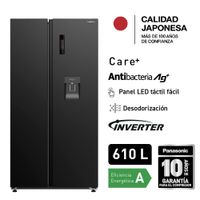 Refrigeradora Panasonic Side by Side 610 L Black Inox BS95