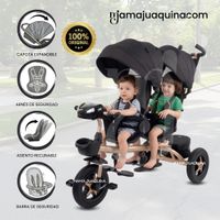 Triciclo Guiador Gemelar TWIN RACE Edición Limitada Black
