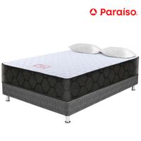 Cama Box Tarima PARAISO Edén Plus 2 Plazas + 2 Almohadas + Protector