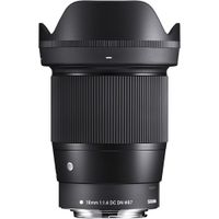 Sigma 16mm f/1.4 DC DN Contemporary Lens para Canon EF-M - Abertura máxima f/1.4, 25.6mm