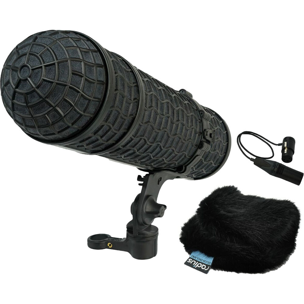 Radius Mini-ALTO 300 Blimp Windshield con Kit RAD-2, Mango PG y Cable XLR - Reducción de