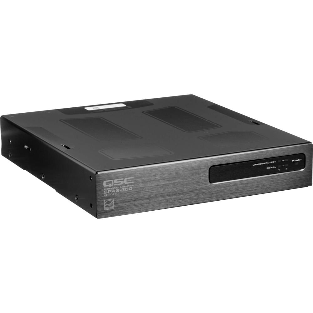 QSC SPA2-200 Amplificador de Potencia de 2 Canales 200W, Clase-D, Rack-Mountable, Eurobloc