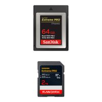 SanDisk Kit de Memoria 64GB Extreme PRO CFexpress Type B y 2TB SDXC UHS-II