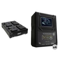 Core SWX Hypercore NEO 9 Mini 98Wh Kit de 4 Baterías con Cargador Cuádruple Gold Mount