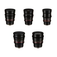 Rokinon Cine DS Kit de 5 Lentes con Montura Sony E - 16, 24, 35, 50 y 85mm