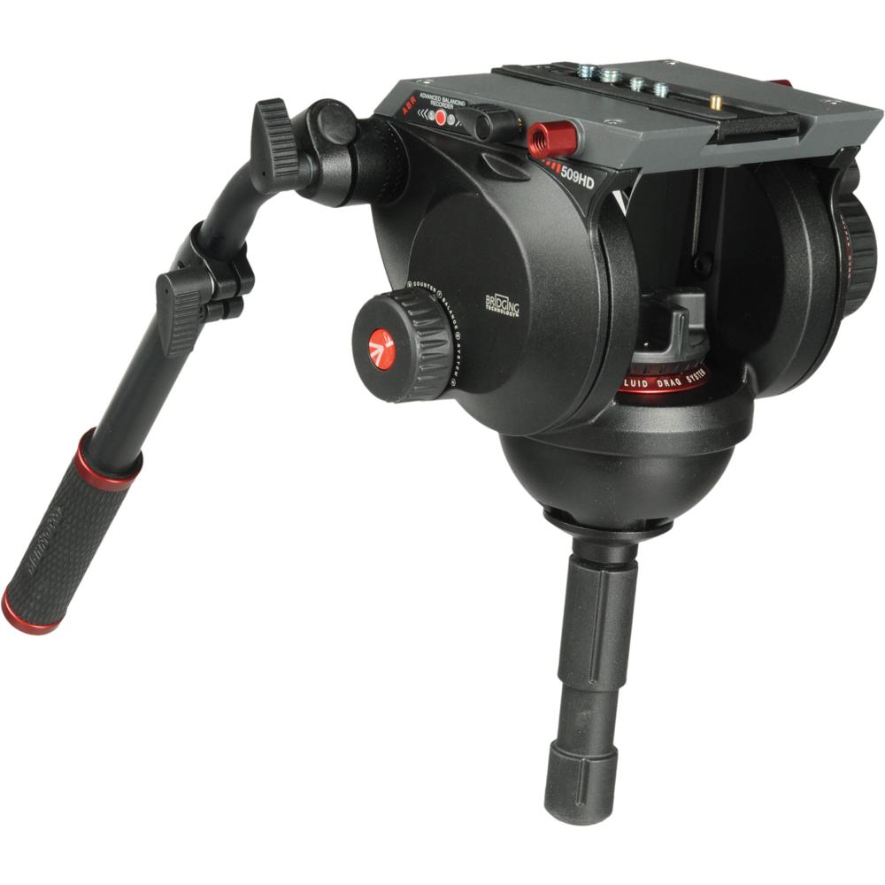 Manfrotto Cabezal de Video Profesional 509HD con Capacidad de Carga de 13 kg y Mecanismo d